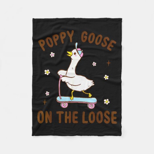 Ppy Goose On The Loose Funny Birthday Matching Fam Fleece Deken (Voorkant)