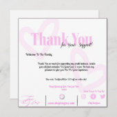 PR bedankt kaart (Voorkant / Achterkant)