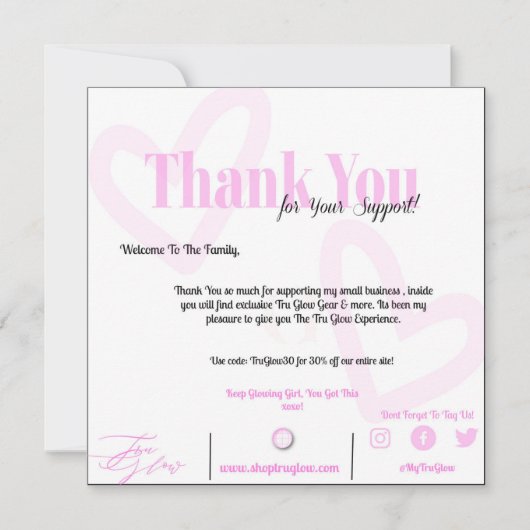 PR bedankt kaart (Voorkant)