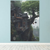 PR-C18. The Cliff Hermitage Canvas Afdruk (Insitu (Houten vloer))