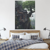 PR-C18. The Cliff Hermitage Canvas Afdruk (Insitu (Slaapkamer))
