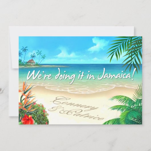 PR Exotische Beach Jamaicaanse bruiloft krijgt nam Kaart (Voorkant)