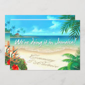 PR Exotische Beach Jamaicaanse bruiloft krijgt nam Kaart (Voorkant / Achterkant)