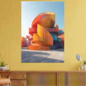 PR-O04. Ribbon Mirage Pavilion Canvas Afdruk (Insitu (Woonkamer))