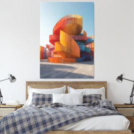 PR-O04. Ribbon Mirage Pavilion Canvas Afdruk