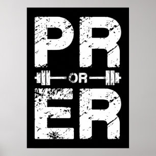 PR of ER - Funny Powerlift, Weightlift Poster