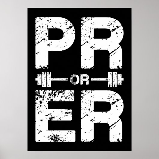 PR of ER - Funny Powerlift, Weightlift Poster (Voorkant)