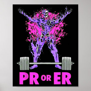 PR of ER Gewichtheffen Bodybuilding Fitness Gym Wo Poster