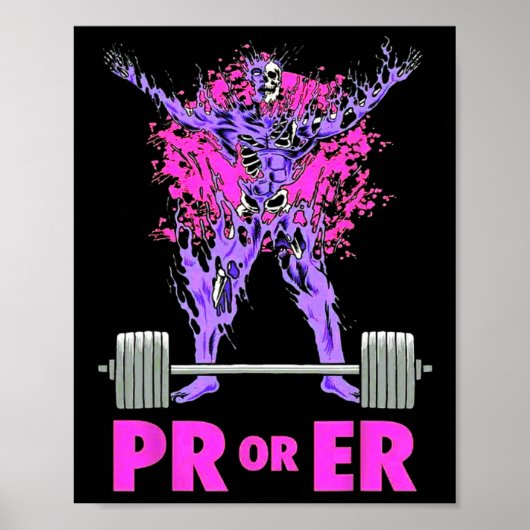 PR of ER Gewichtheffen Bodybuilding Fitness Gym Wo Poster (Voorkant)