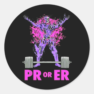 PR of ER Gewichtheffen Bodybuilding Fitness Gym Wo Ronde Sticker