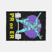 PR of ER Gym Gewichtheffen Bodybuilding Spierbouw Fleece Deken (Voorkant (Horizontaal))