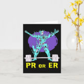 PR of ER Gym Gewichtheffen Bodybuilding Spierbouw Kaart (Gele Bloem)