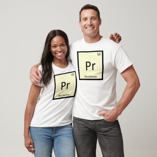 Pr - Percheron Funny Chemistry Element Symbol T-sh T-shirt (Unisex)