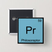 Pr - Philosoraptor Scheikunde Element Symbool Meme Vierkante Button 5,1 Cm (Voorkant /achterkant)