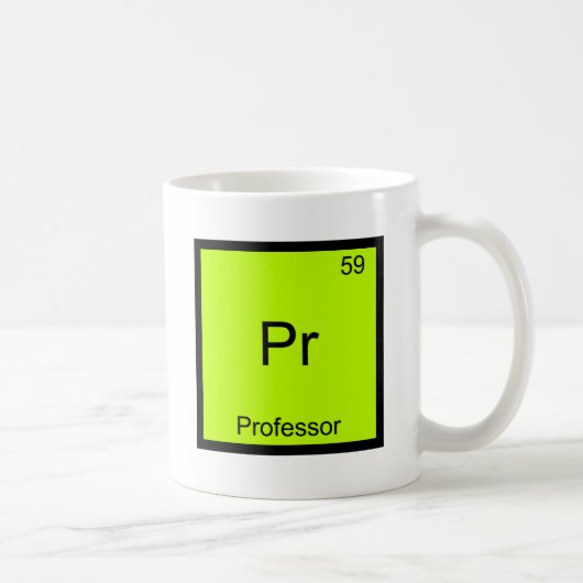 Pr - Professor Funny Chemistry Element Symbol T-sh Koffiemok (Rechts)