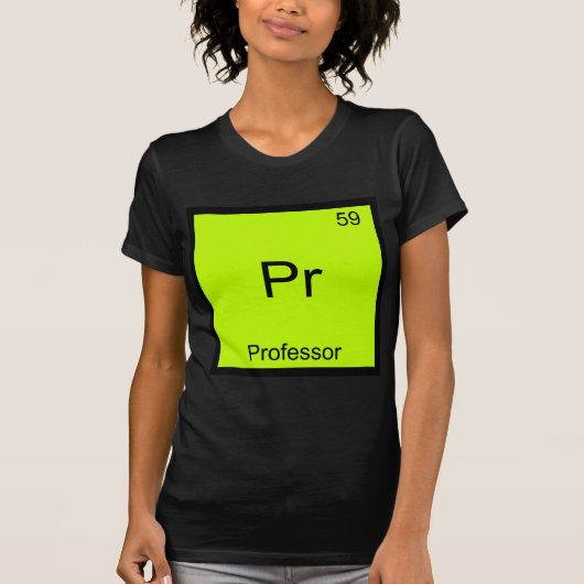Pr - Professor Grappig Chemie Element Symbool T-sh T-shirt (Voorkant)