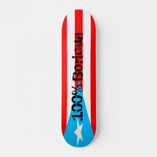 PR skateboard, 100% Boricua Skateboard (Voorkant)