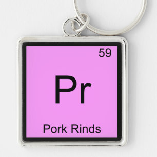 Pr - Varkenshuiden Grappige Chemie Elementsymbool  Sleutelhanger