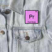 Pr - Varkensvellen Grappige Chemie Elementsymbool Vierkante Button 5,1 Cm (In situ)