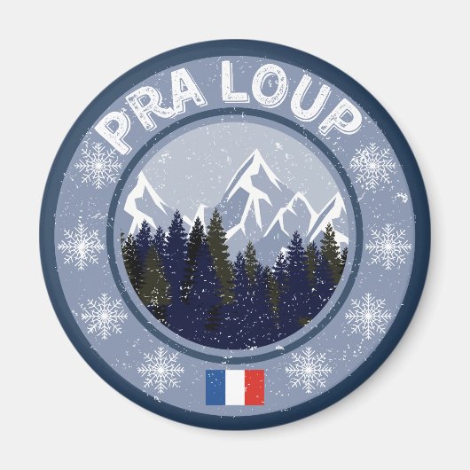 Pra-Loup Ski Station Magneet (Voorkant)