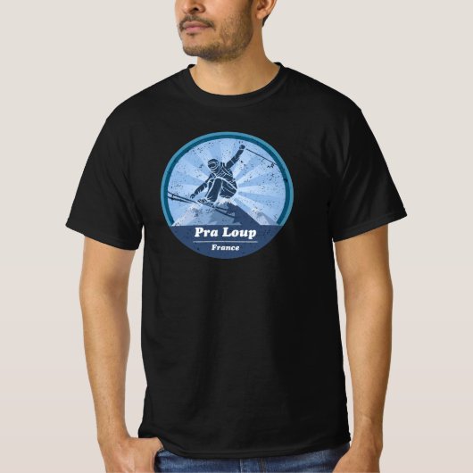 Pra-Loup Skiër T-shirt (Voorkant)