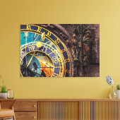 Praag 003A - Astronomische klok Canvas Afdruk (Insitu (Woonkamer))