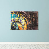 Praag 003A - Astronomische klok Canvas Afdruk (Insitu (Houten vloer))