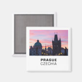 Praag 012C - Charles Bridge Sunrise Magneet (Voorkant / Achterkant)