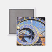 Praag, astronomisch klokdetail (Fridge Magnet) Magneet (Voorkant / Achterkant)