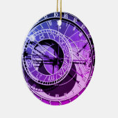 Praag - Astronomische klok - Orloj (Kerstmis) Keramisch Ornament (Rechts)