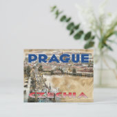 Praag, Bezoek Tsjechië... Briefkaart (Staand voorkant)