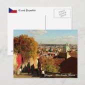 Praag - Briefkaart met oude kastelen (Voorkant / Achterkant)