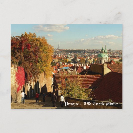 Praag - Briefkaart met oude kastelen (Voorkant)