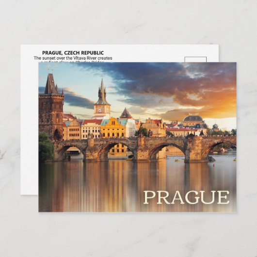 Praag, Briefkaart Tsjechië (Voorkant / Achterkant)