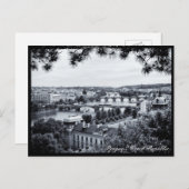 Praag - Brug, Vltava rivier Panorama, Tsjechië Briefkaart (Voorkant / Achterkant)