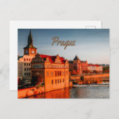 Praag Capital van de Tsjechische Republiek Briefkaart (Voorkant / Achterkant)