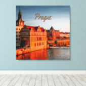 Praag Capital van de Tsjechische Republiek Canvas Afdruk (Insitu (Houten vloer))