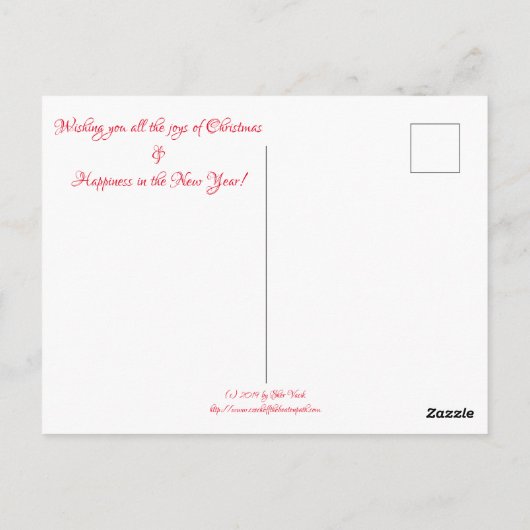 Praag Castle Merry Kerstmis Briefkaart (Achterkant)