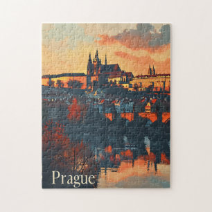  Praag: Charles Bridge Briefkaart Legpuzzel