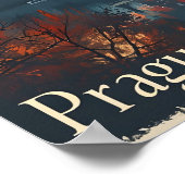 Praag: Charles Bridge Briefkaart Poster (Hoek)