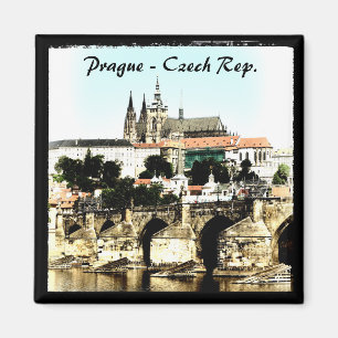 Praag - Charles Bridge, Castle (Magnet) Magneet