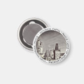 Praag, Charles Bridge, Castle - Tsjechisch Magneet (Voorkant / Achterkant)