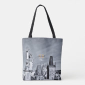Praag & Charles Bridge, Christus, Castle/Tsjechisc Tote Bag (Achterkant)