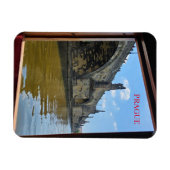 Praag Charles Bridge ingelijst uitzicht magneet (Horizontaal)