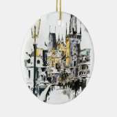 Praag - Charles Bridge Keramisch Ornament (Rechts)