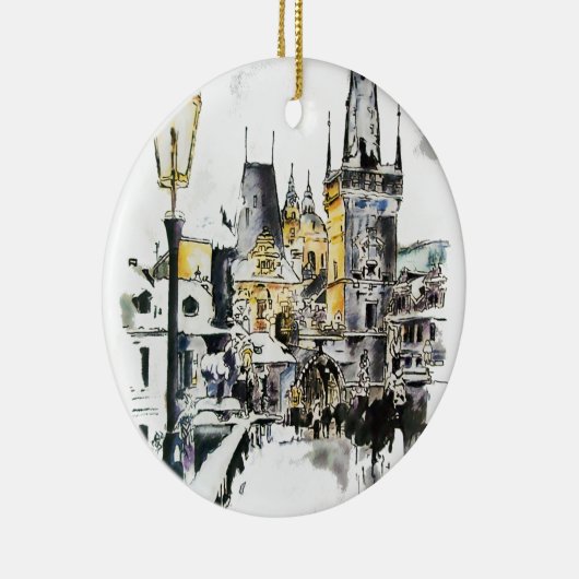 Praag - Charles Bridge Keramisch Ornament (Rechts)