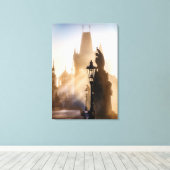 Praag Charles Bridge Ochtend Canvas Afdruk (Insitu (Houten vloer))