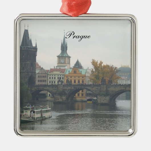 Praag Charles Bridge Square Ornament (Voorkant)