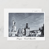 Praag, Charles Bridge Statues, City Towers/Tsjechi Briefkaart (Voorkant / Achterkant)
