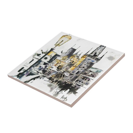 Praag - Charles Bridge Tegeltje (Zijkant)